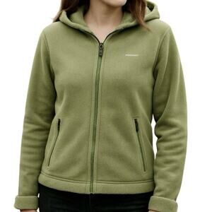 Patagonia Synchilla Fleece Warm green Jacket Hood Outdoor vintage Women's Large